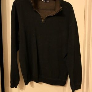 3/4 zip black sweater